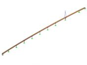 Ponte pedonal de madeira em Anaklia, Geórgia